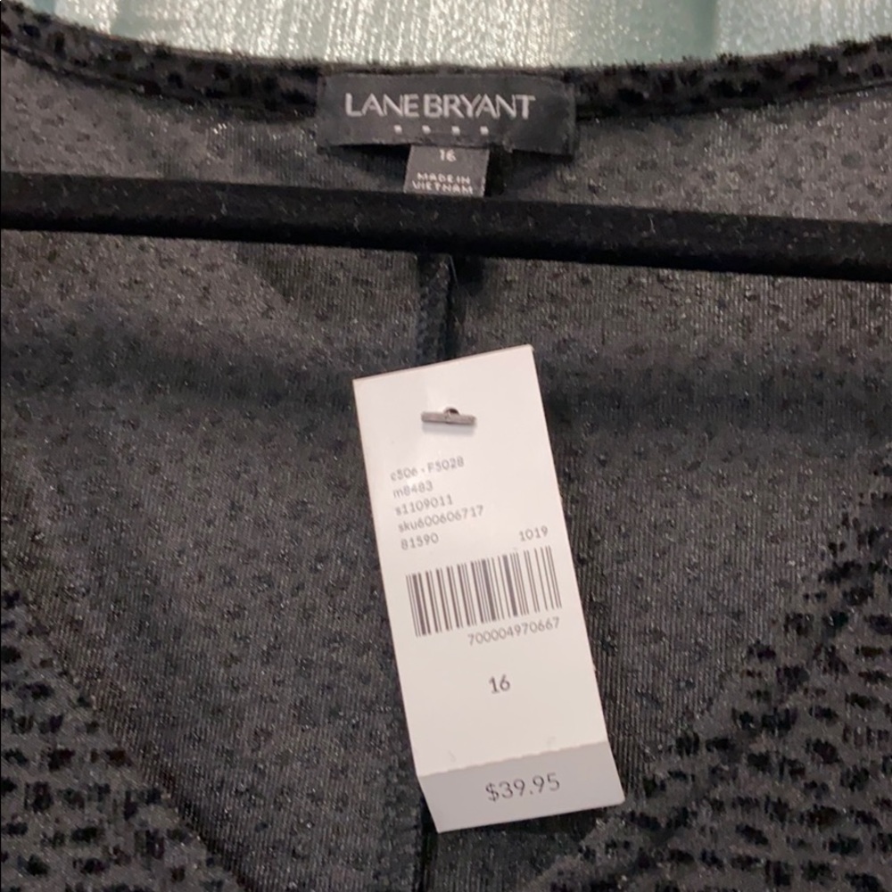 Lane Bryant velvet accent swing tank NWT